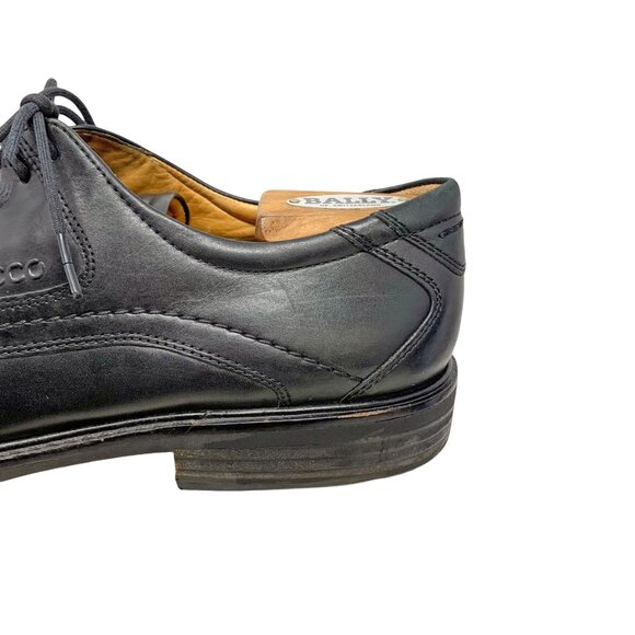 ECCO Windsor Black‎ Leather Apron Toe Oxford - Picture 6 of 10
